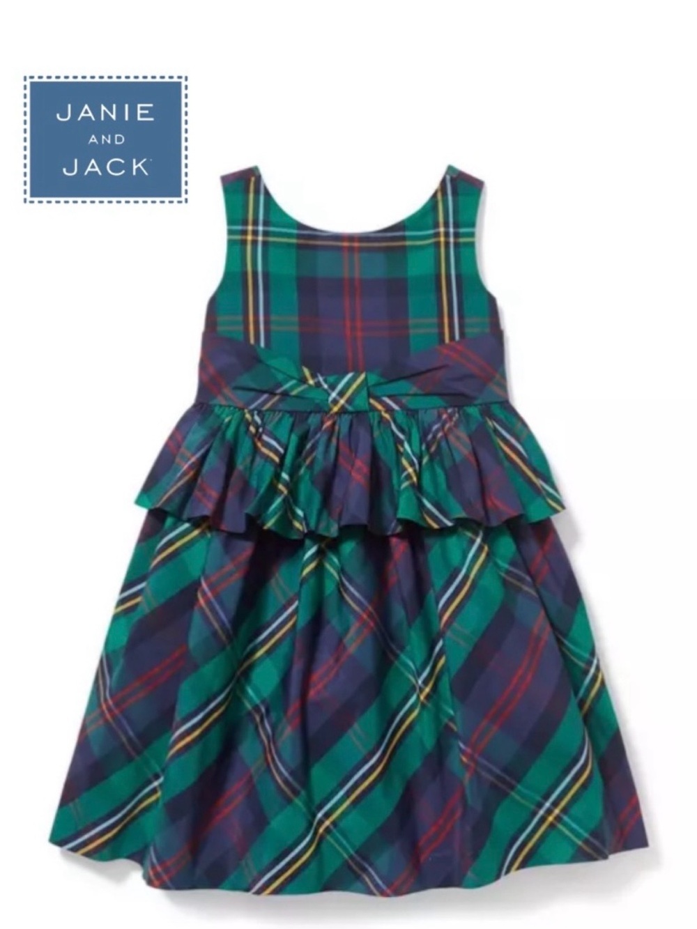 Janie and Jack Peplum Plaid Dress